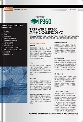 Tripwire IP360スキャンの進行について